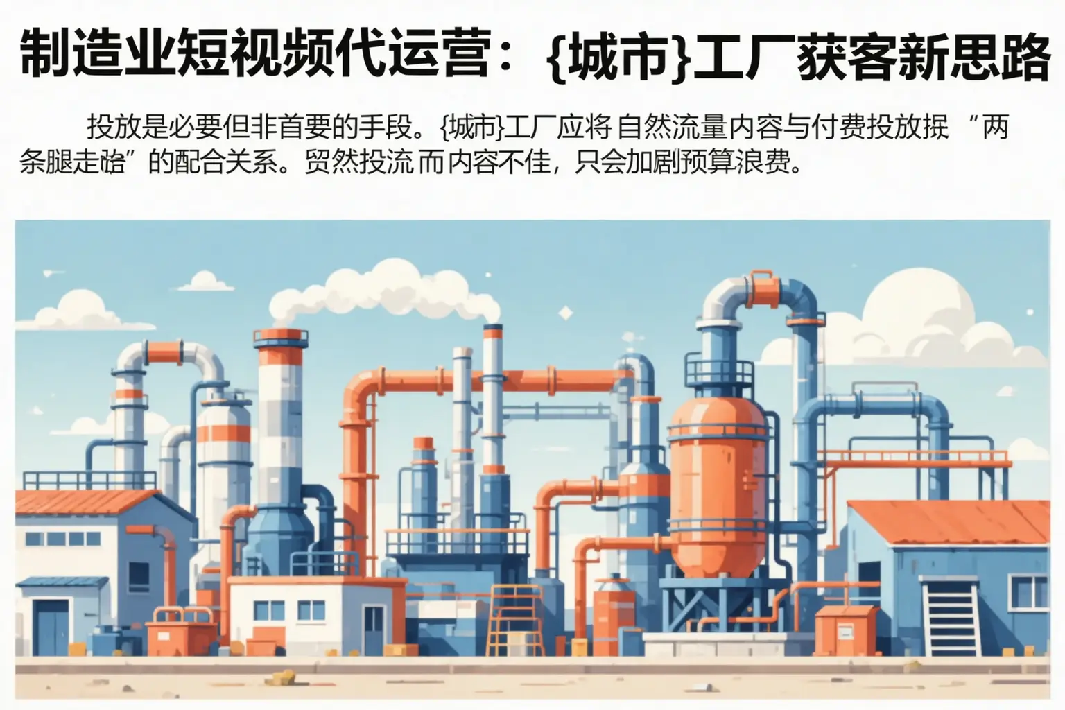 制造业短视频代运营:通化工厂获客新思路