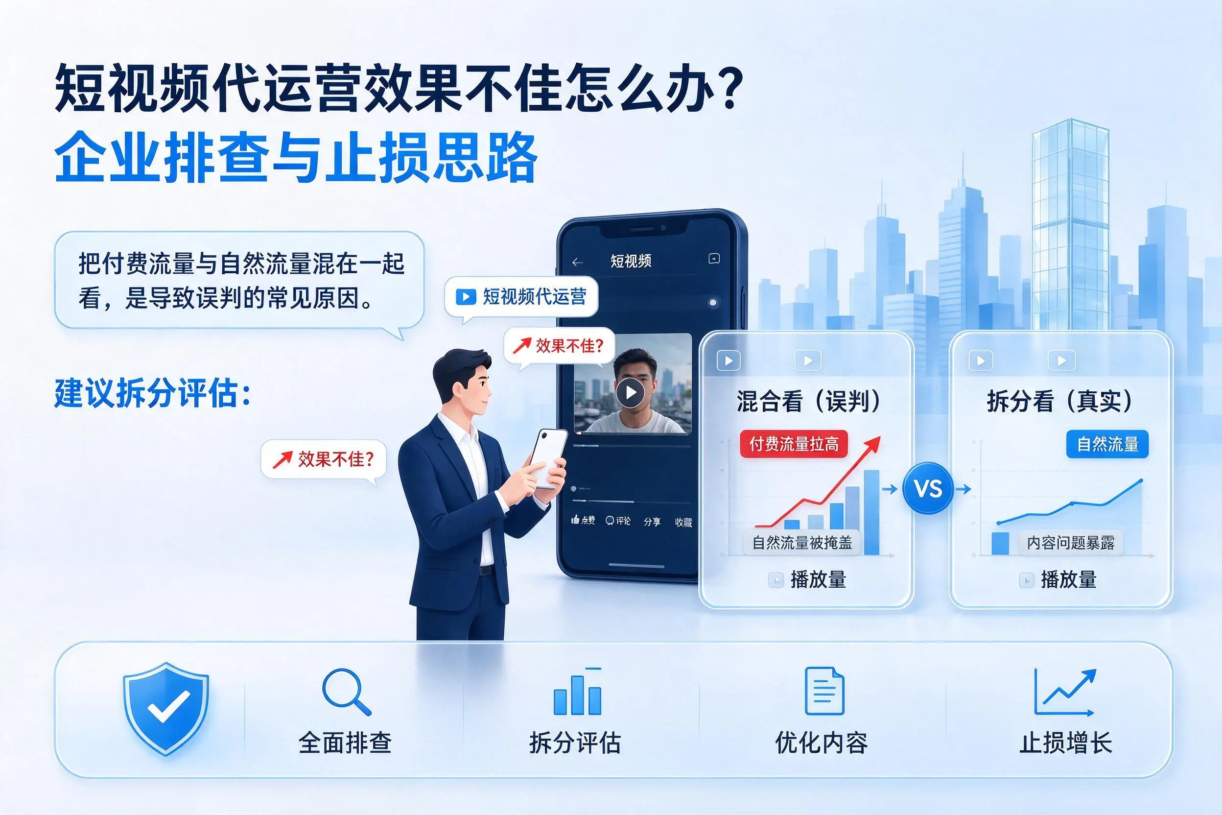 短视频代运营效果不佳怎么办？通化企业排查与止损思路