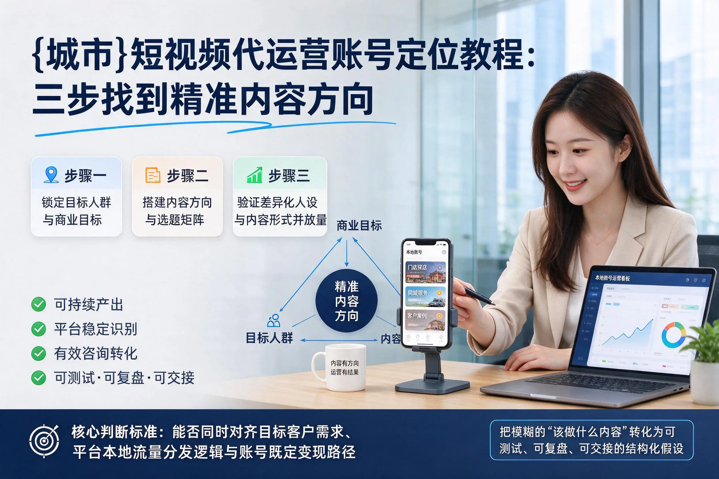 通化短视频代运营账号定位教程：三步找到精准内容方向