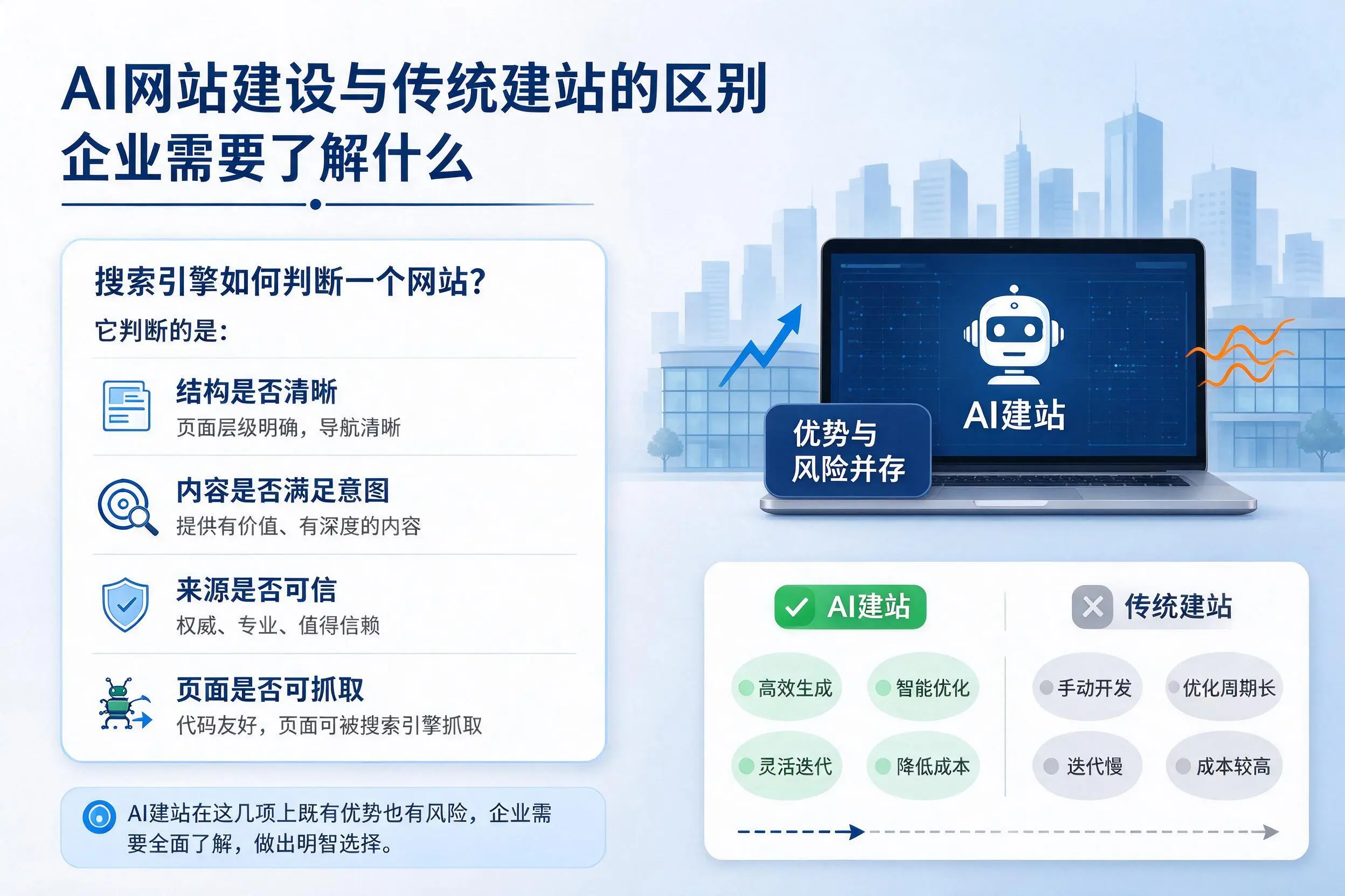 AI网站建设与传统建站的区别,通化企业需要了解什么