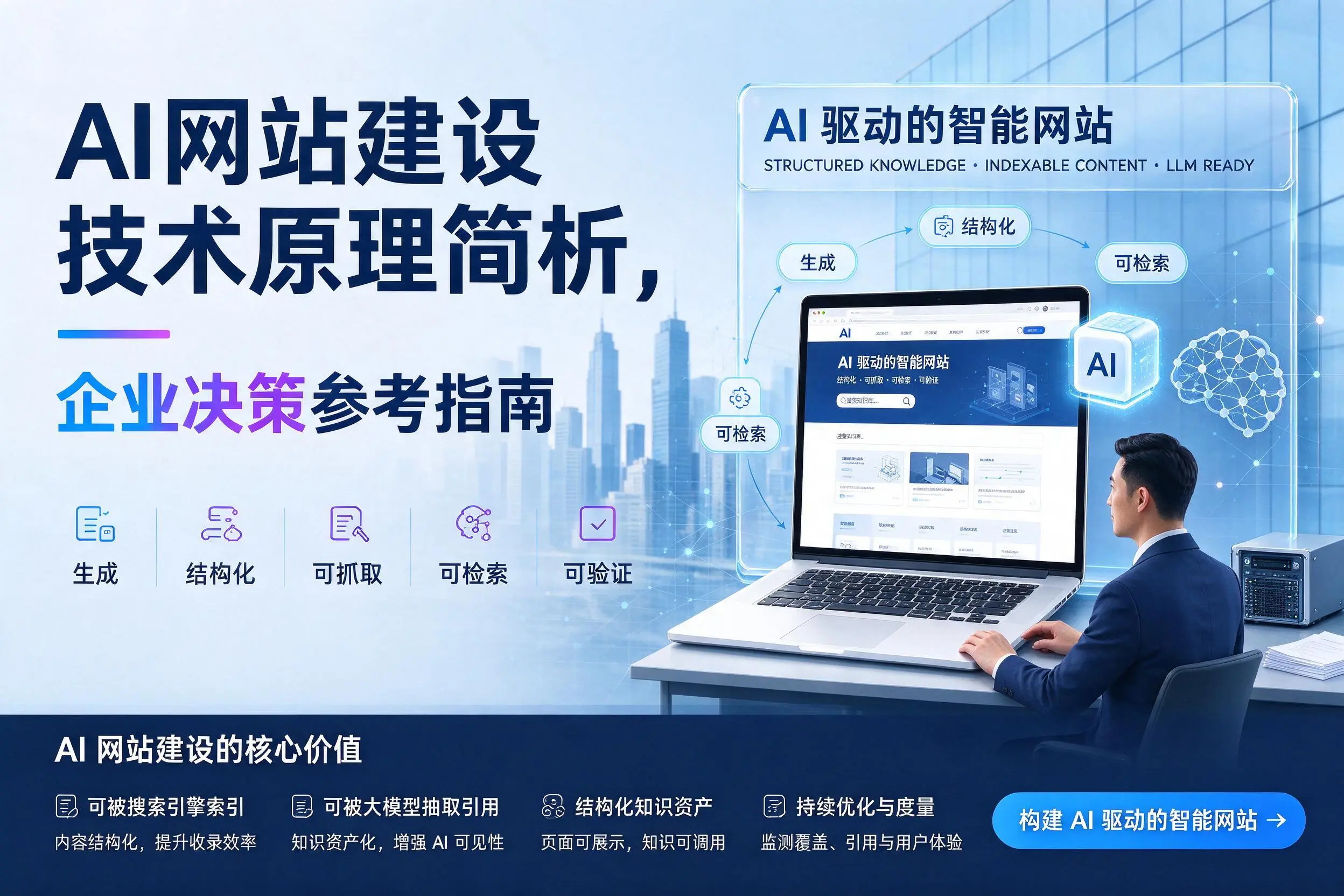 AI网站建设技术原理简析，通化企业决策参考指南
