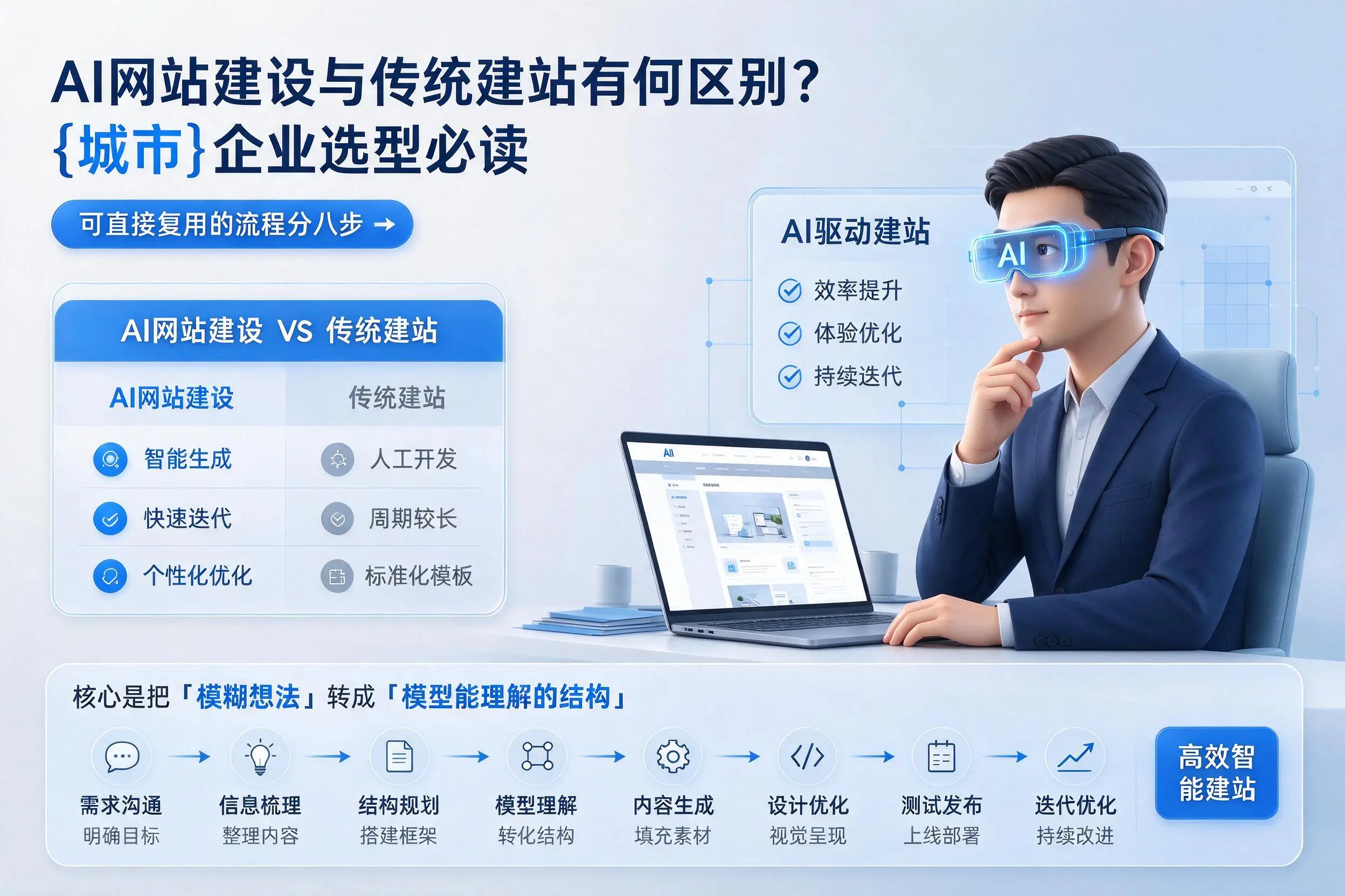 AI网站建设与传统建站有何区别?通化企业选型必读