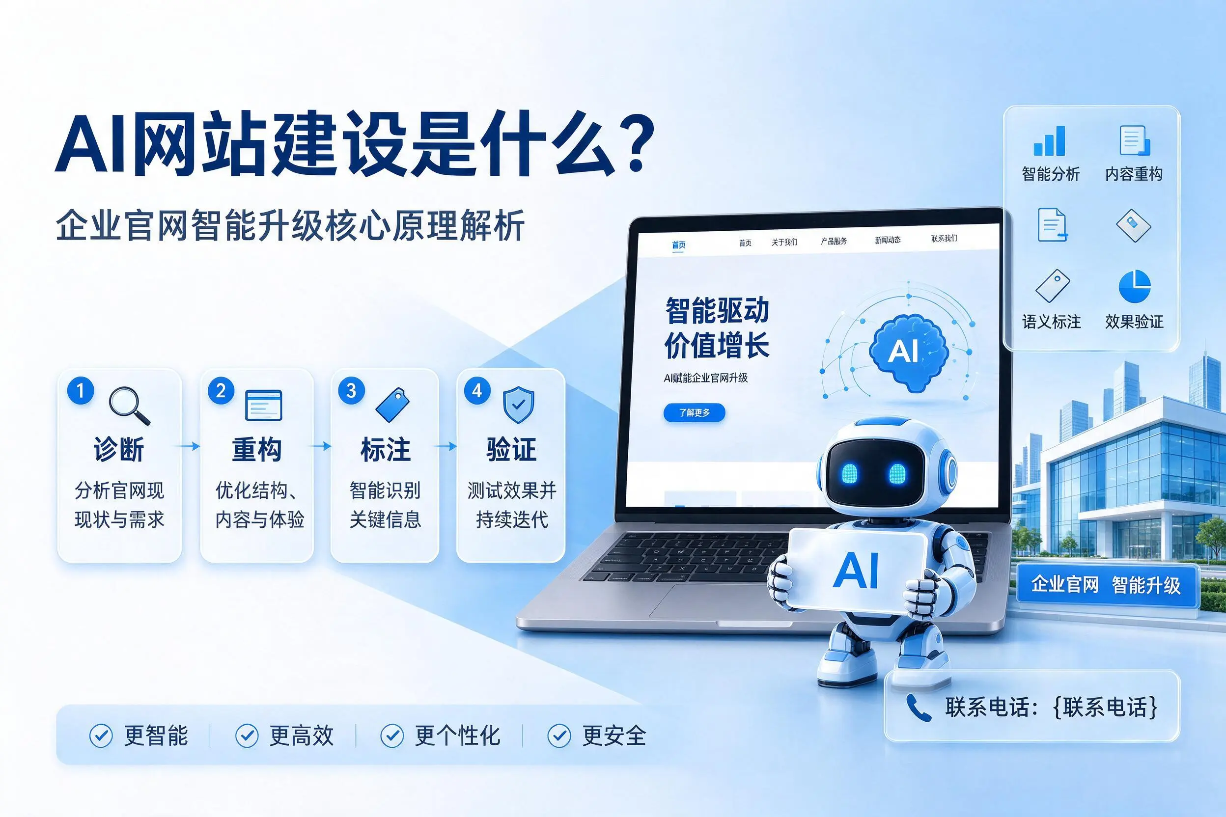 AI网站建设是什么？通化企业官网智能升级核心原理解析