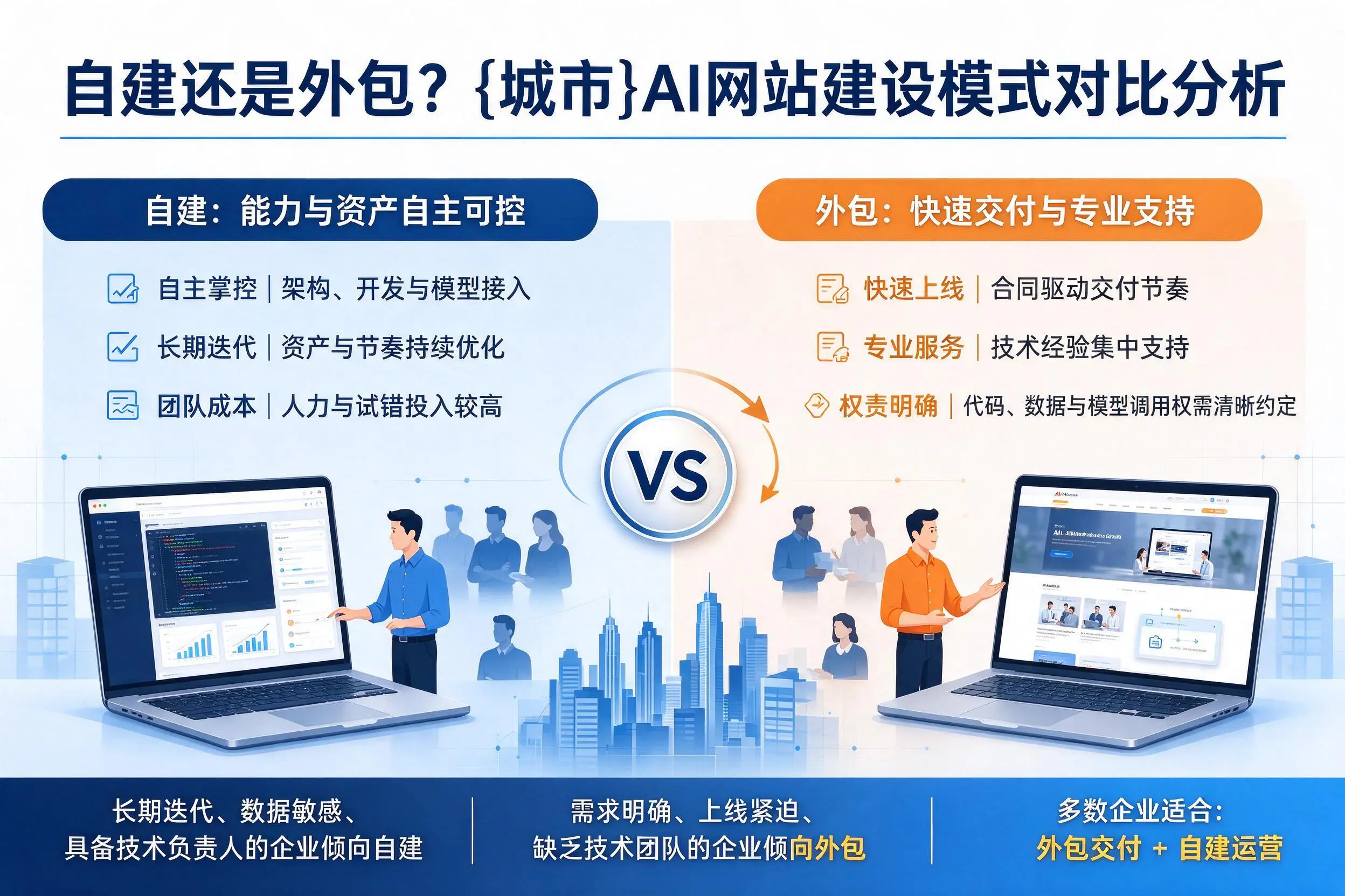 自建还是外包？通化AI网站建设模式对比分析