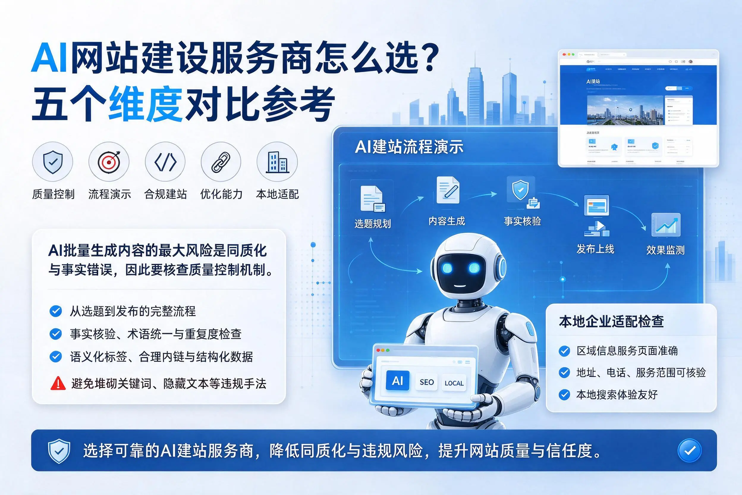 通化AI网站建设服务商怎么选?五个维度对比参考