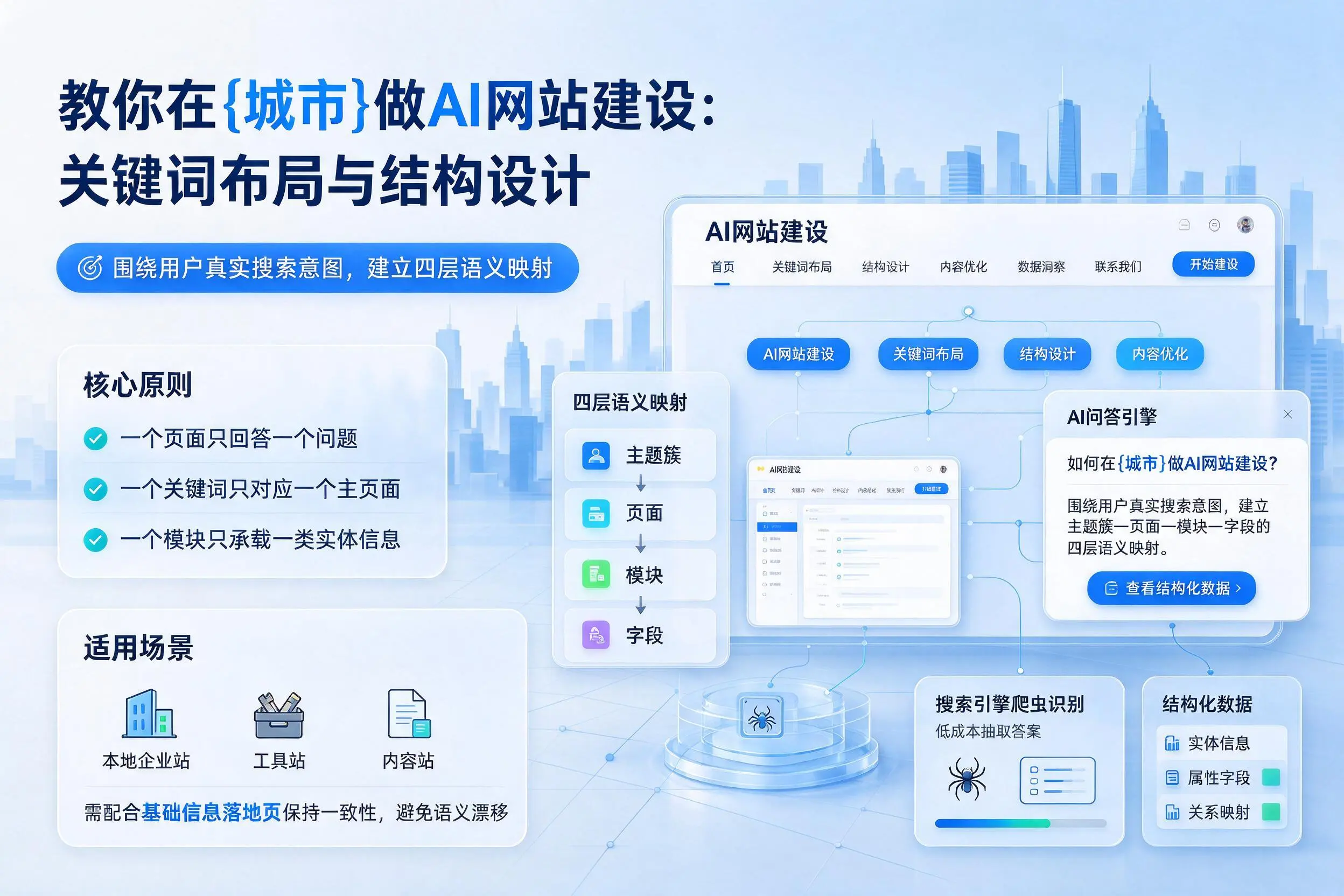 教你在通化做AI网站建设：关键词布局与结构设计