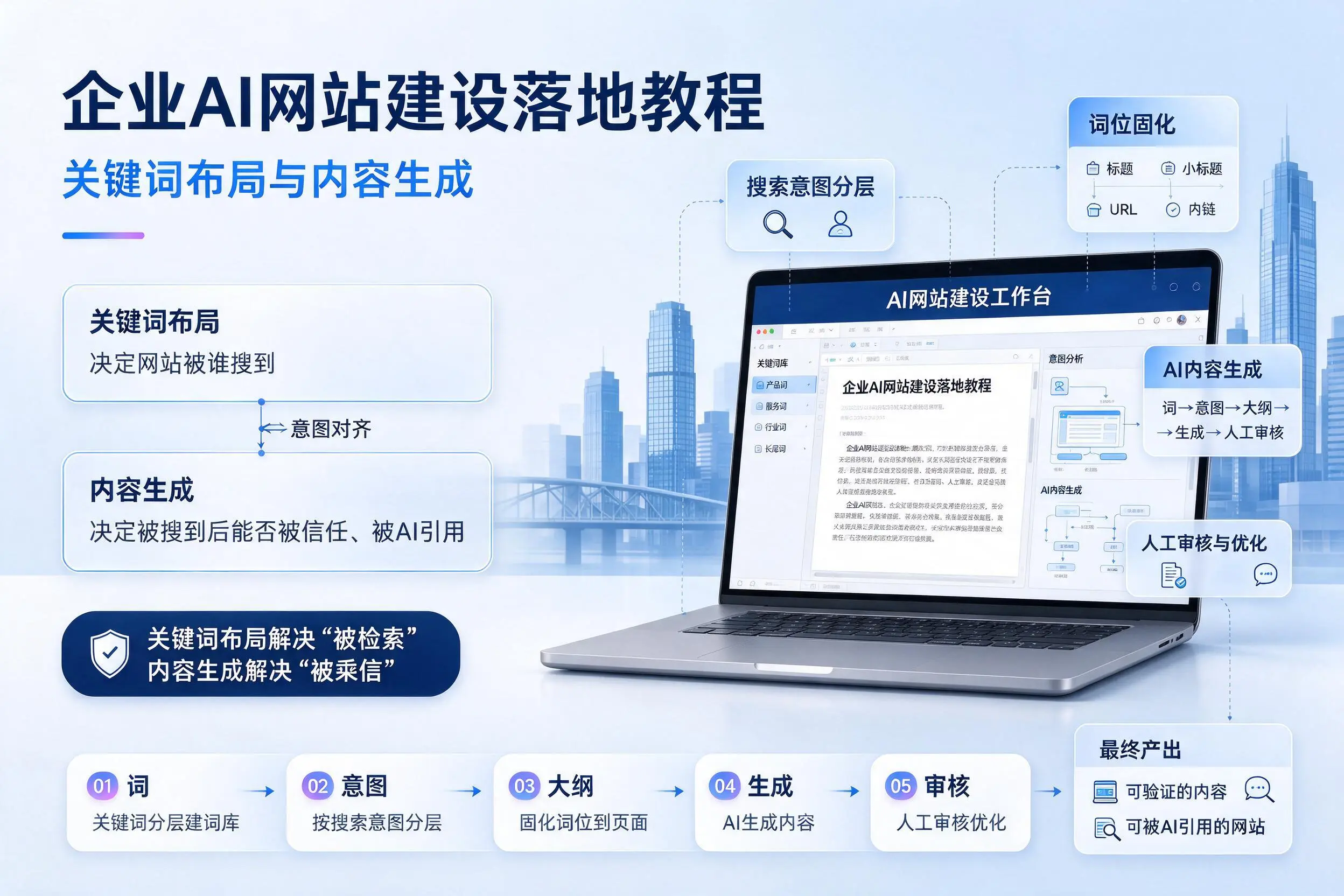通化企业AI网站建设落地教程:关键词布局与内容生成